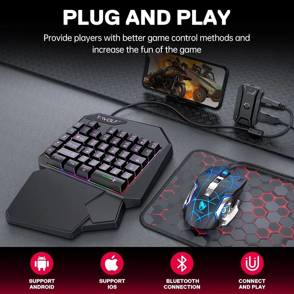Gaming Keyboard And Mouse For Xbox - 5 in 1 RGB Gaming Keyboard