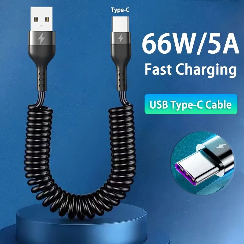 Coiled Usb Cable - Kabel USB C ke USB C