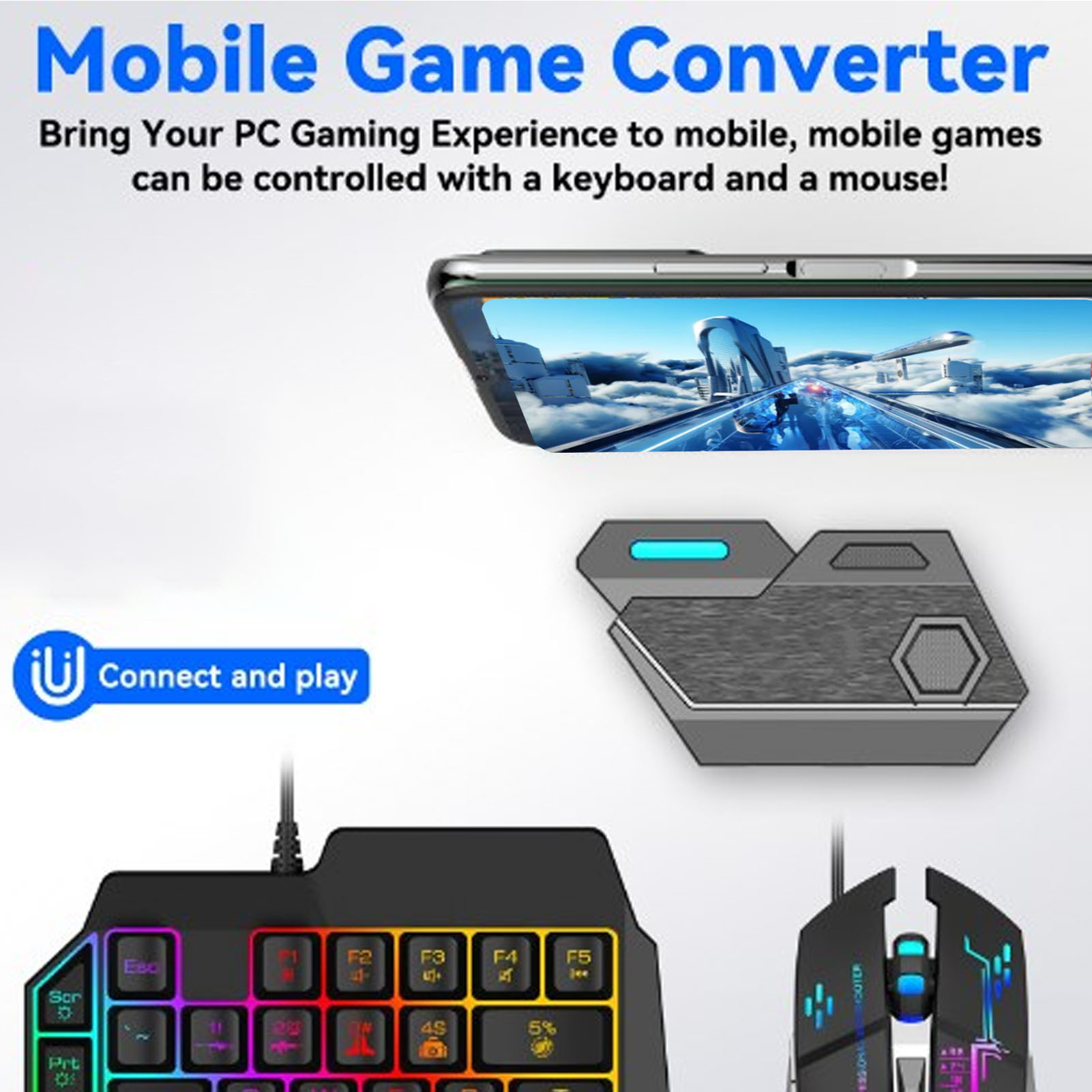 Gaming Keyboard Mobile - Paket Combo Game Mobile Koneksi Bluetooth