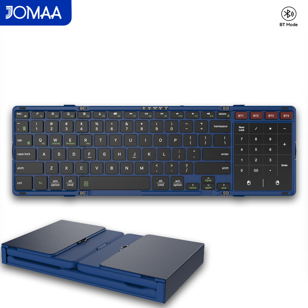 Gaming Keyboard Number Pad - Keyboard Bluetooth Lipat JOMAA dengan Touchpad,