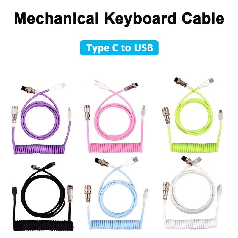 Kabel Melingkar Keyboard Mekan - Coiled Usb Cable ulasan dan harga