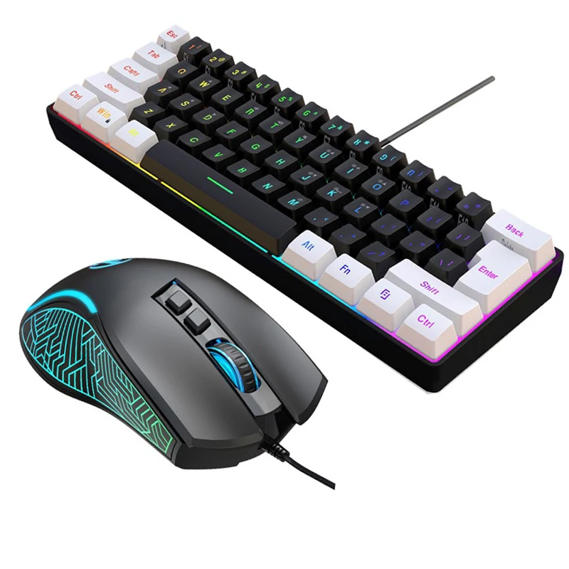 Keyboard dan Mouse 60% Combo K - Gaming Keyboard Ergonomic ulasan dan harga