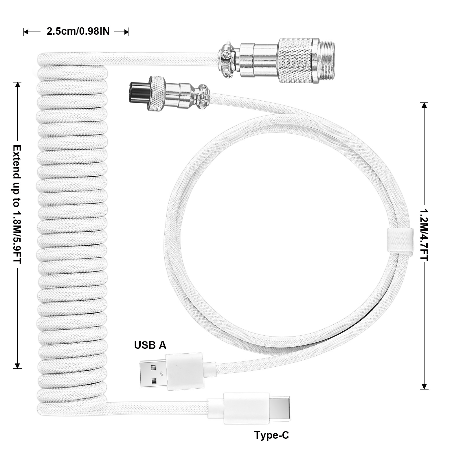 Kabel Keyboard Mekanik Tipe Av - Coiled Usb Cable ulasan dan harga