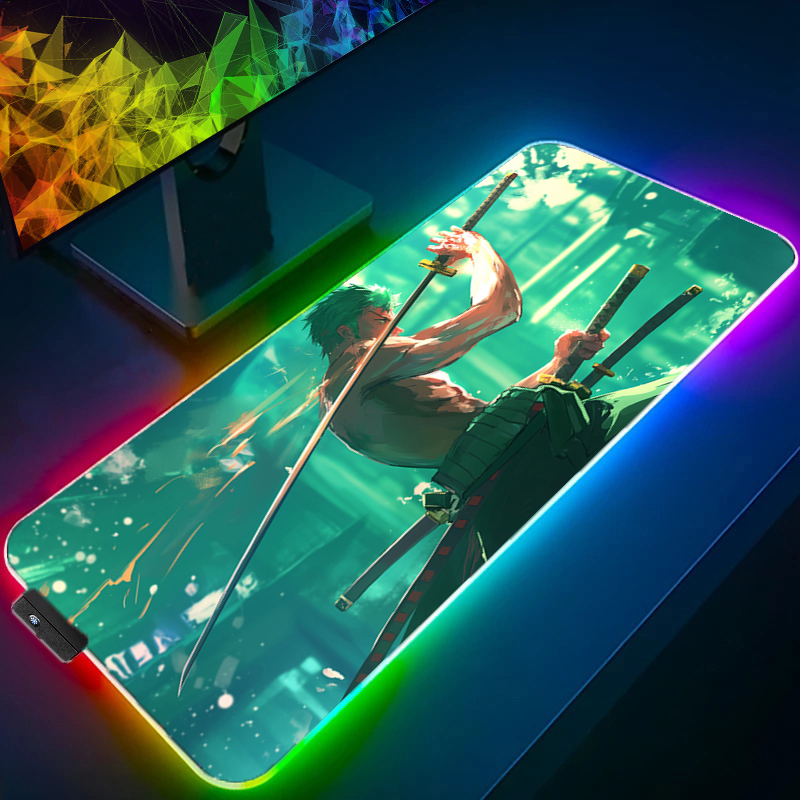 ONE PIECE Zoro Mouse Pad RGB A - Gaming Keyboard En Mouse ulasan dan harga