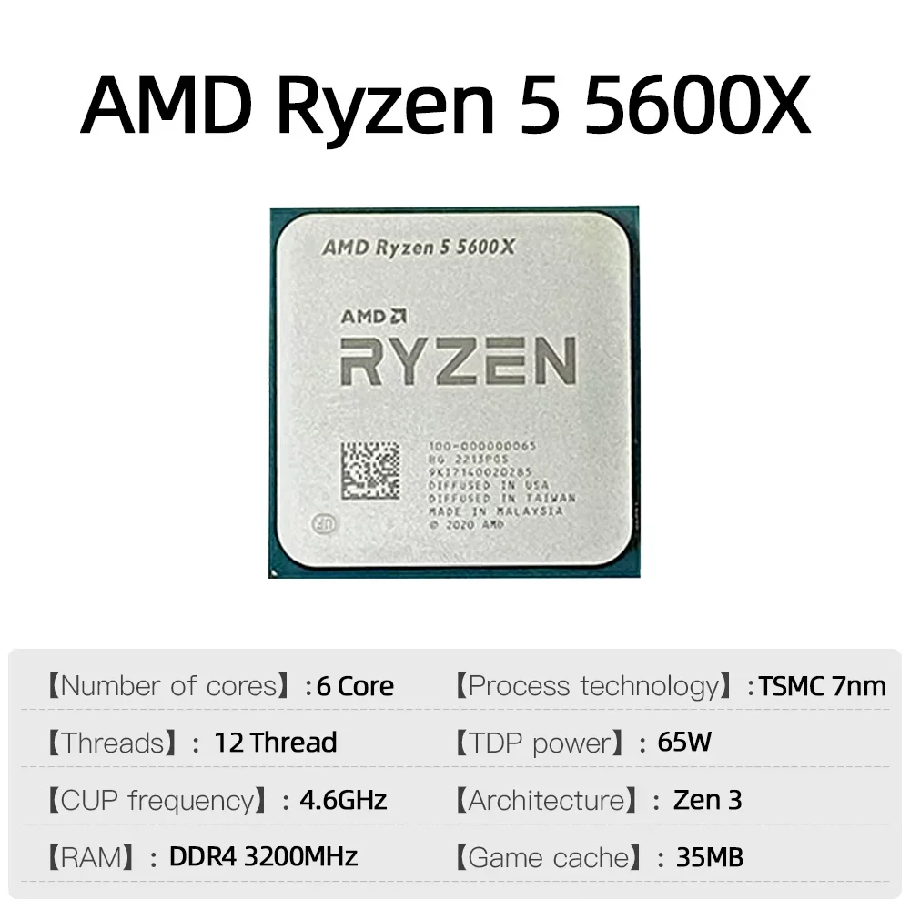 Prosesor AMD Ryzen 5 5600X Bar - Amd Cpu Ryzen 5 ulasan dan harga