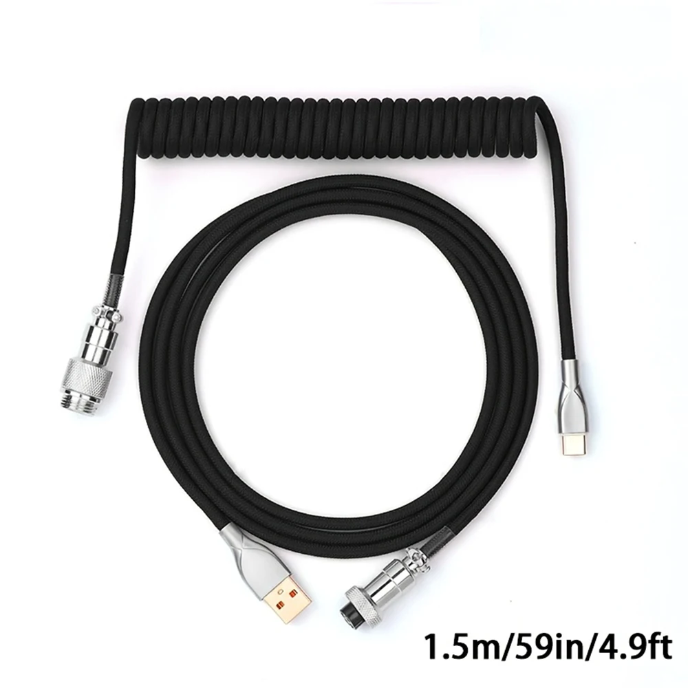 Kabel Keyboard Melingkar 1.5m  - Coiled Usb Cable ulasan dan harga