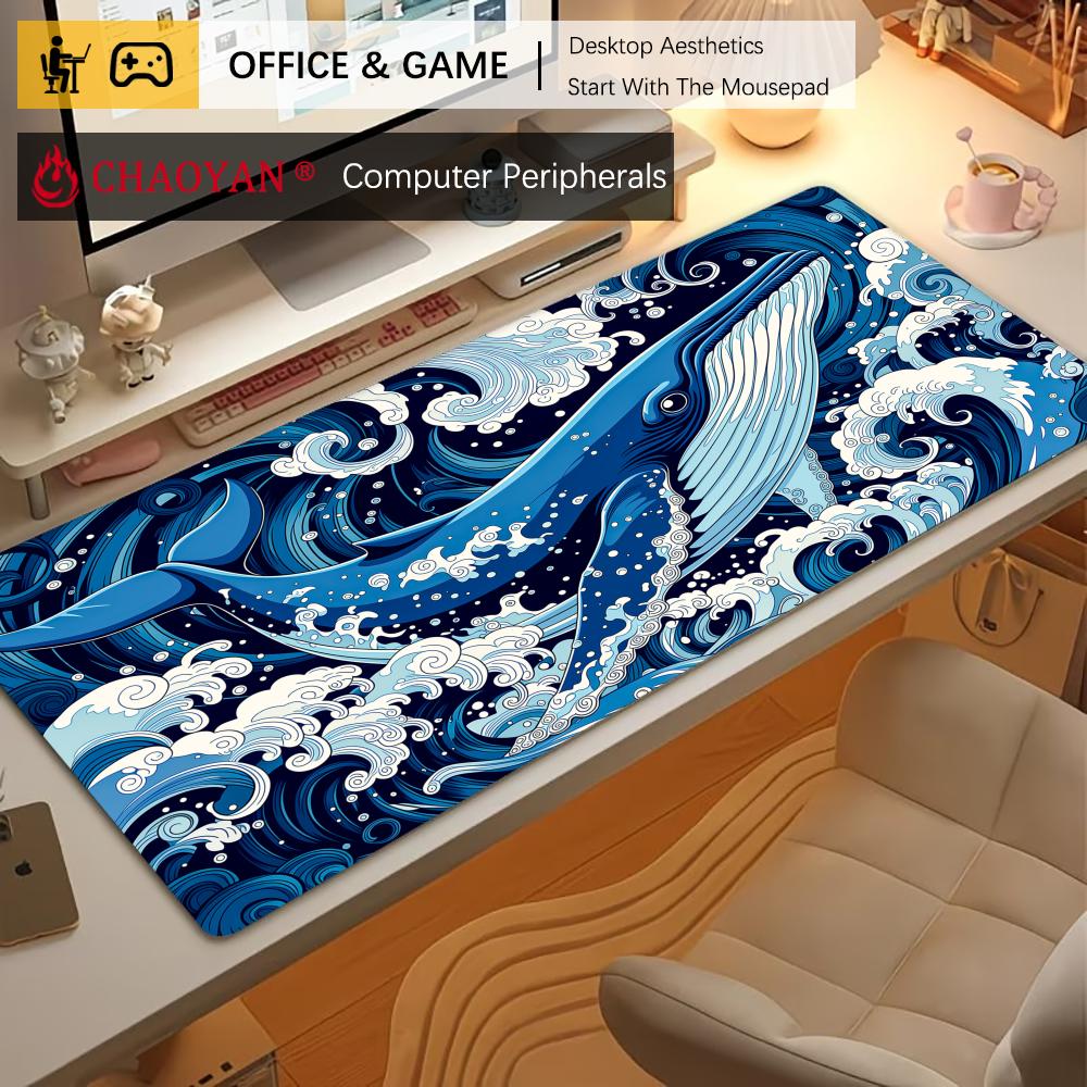 Alas Meja Mouse Pad Blue Whale - Gaming Keyboard Blue ulasan dan harga