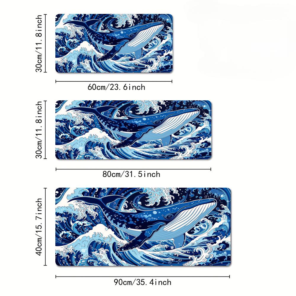 Alas Meja Mouse Pad Blue Whale - Gaming Keyboard Blue ulasan dan harga