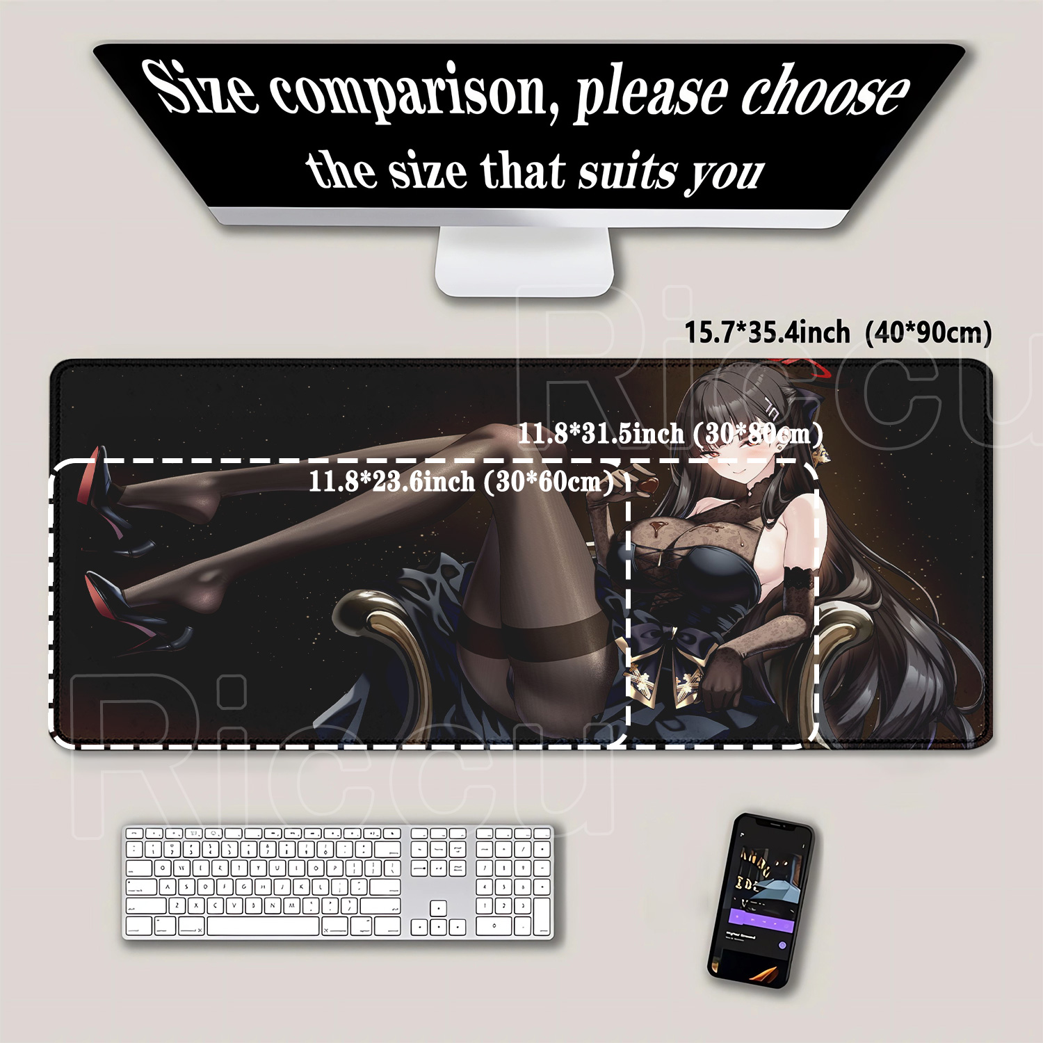 Alas Mouse Anime Girl Tsukatsu - Gaming Keyboard Blue ulasan dan harga